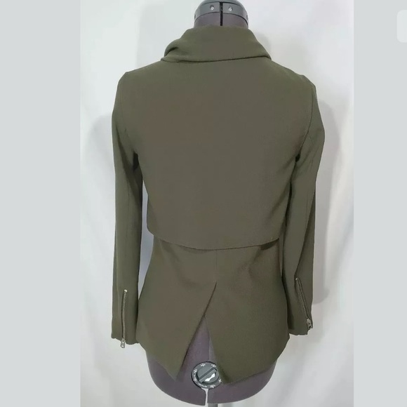 Wilfred Mayet Moto Drape Jacket XXXS Army Green - Picture 5 of 7